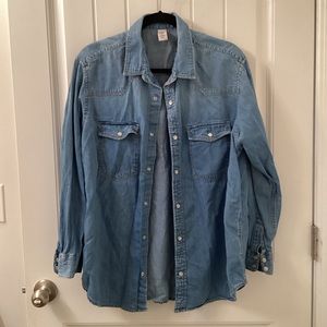 Denim Button Down Shirt Size 12